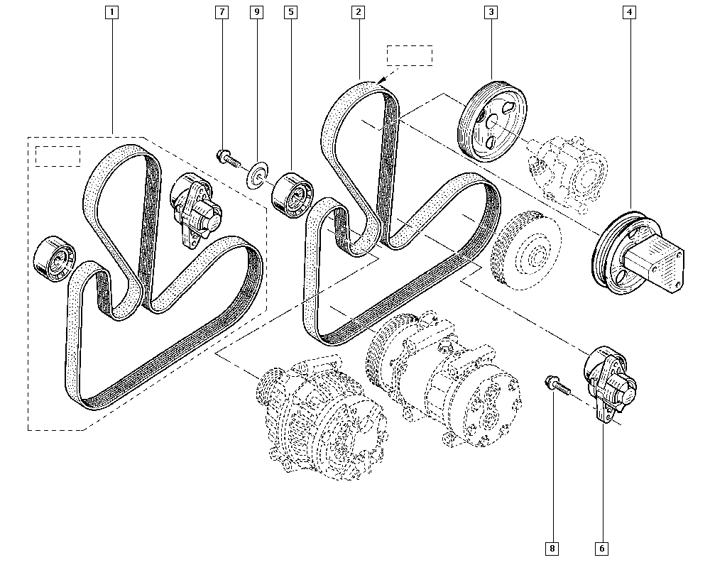 RENAULT 77 01 477 517 - Kit Cinghie Poly-V www.autoricambit.com