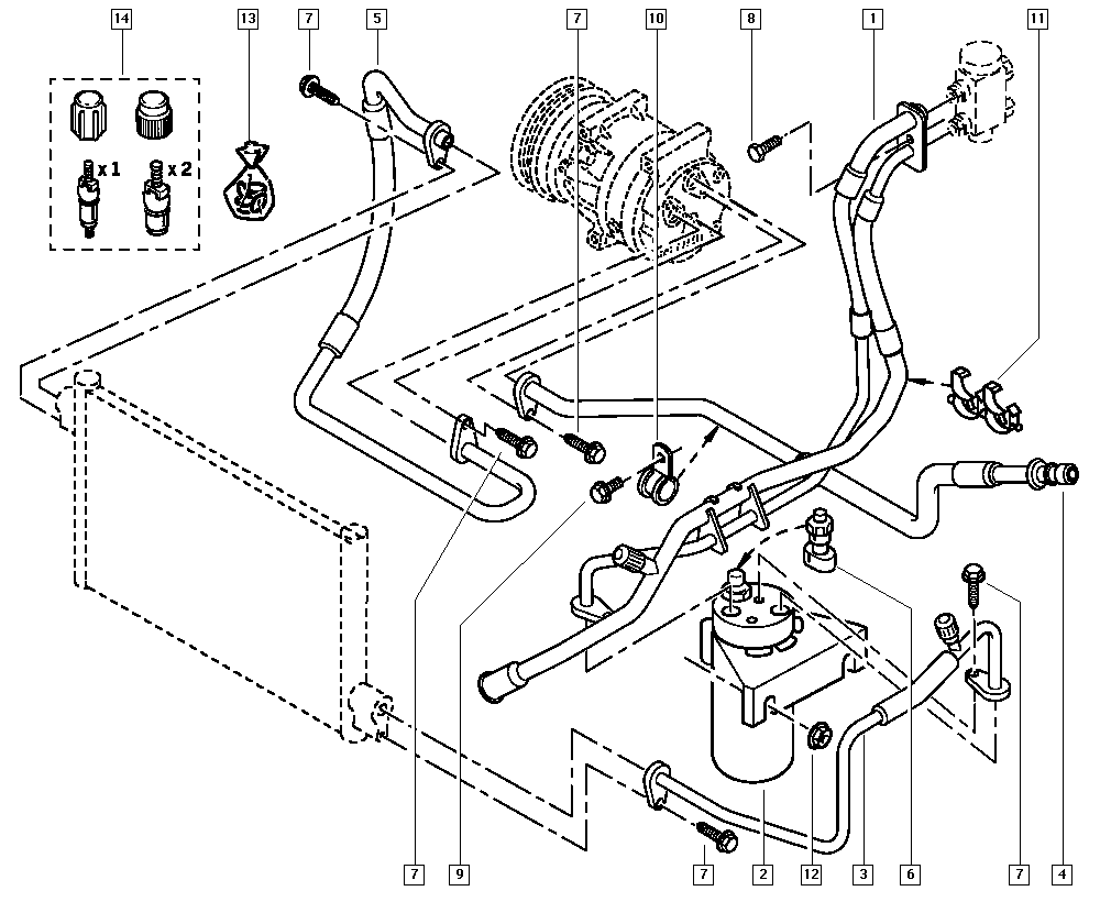 Opel 82001-19657 - Essiccatore, Climatizzatore www.autoricambit.com