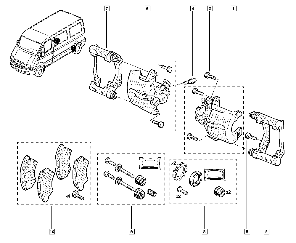 RENAULT 77 01 206 763 - Kit pastiglie freno, Freno a disco www.autoricambit.com