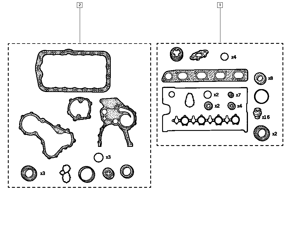 Opel 7701477814 - Kit guarnizioni, Monoblocco www.autoricambit.com