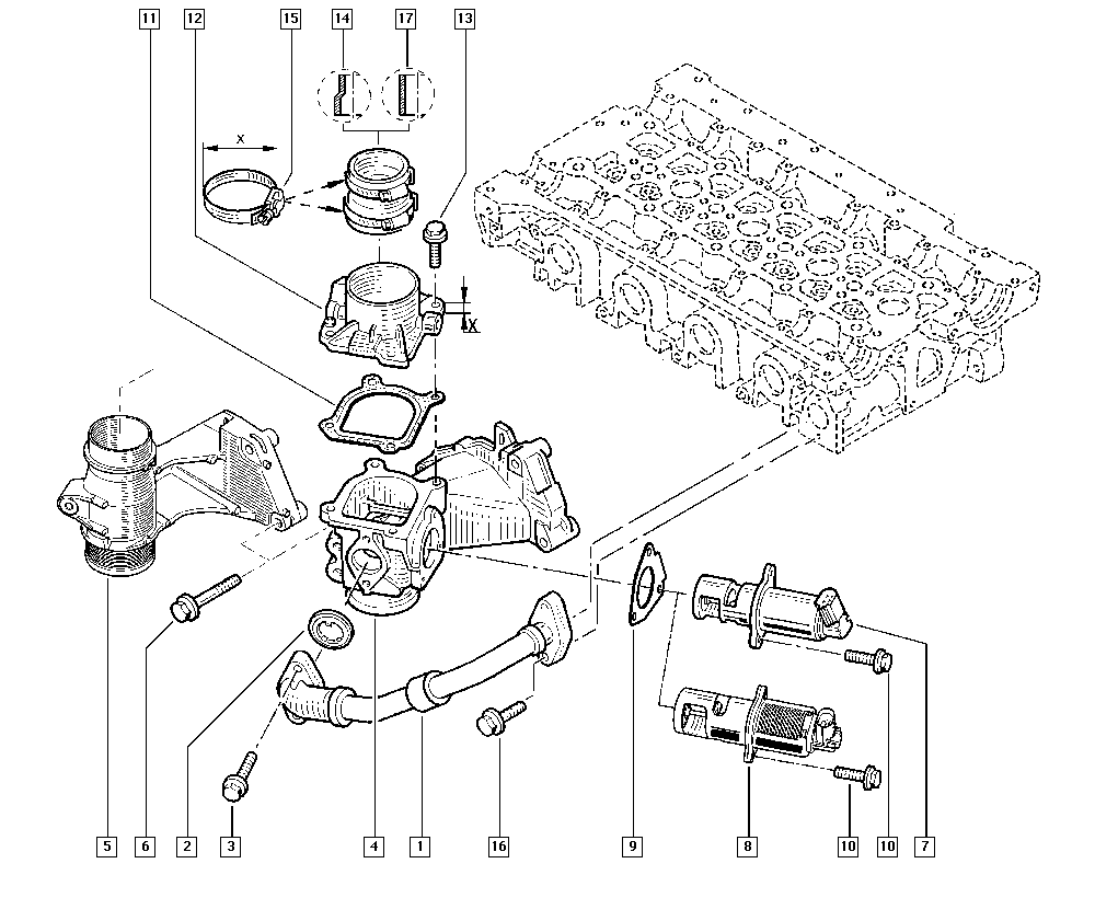 Opel 82 00 270 539 - Valvola ricircolo gas scarico-EGR www.autoricambit.com