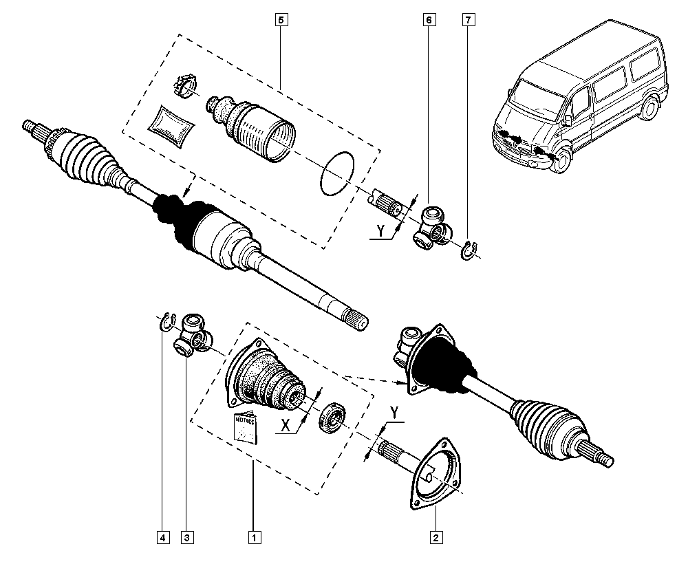 NISSAN 7701056151 - Tripode, Semiasse www.autoricambit.com