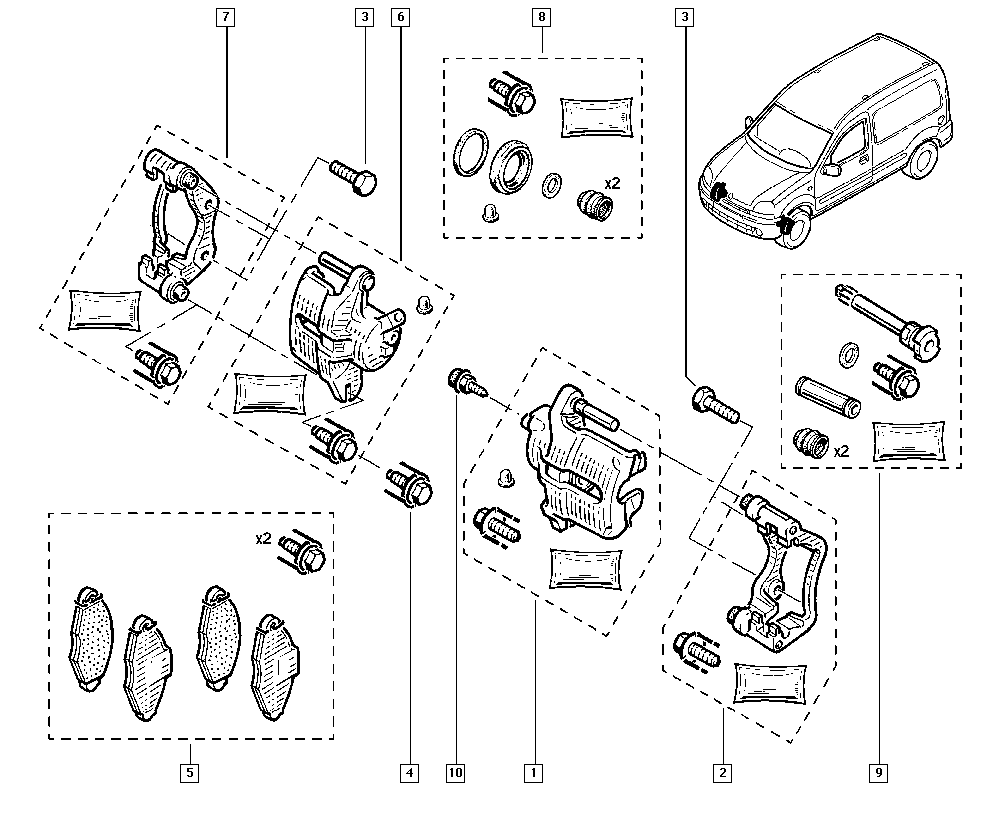 RENAULT 7701207787 - Pinza freno www.autoricambit.com