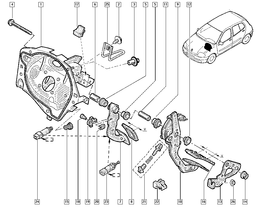 RENAULT 77 00 414 986 - Interruttore luce freno www.autoricambit.com