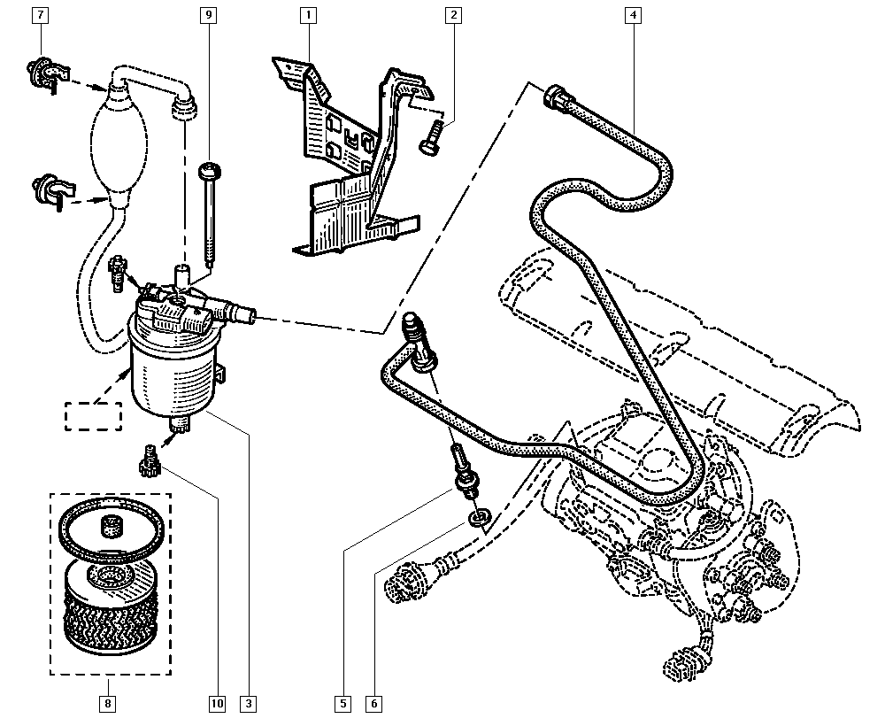 RENAULT 77 01 043 620 - Filtro carburante www.autoricambit.com