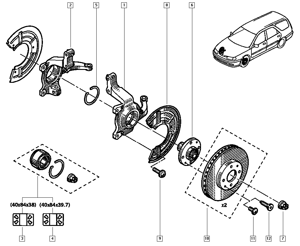 RENAULT 77 01 205 972 - Cuscinetto ruota www.autoricambit.com