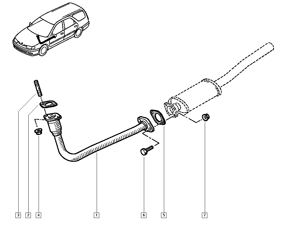 Hyundai 7700823540 - Guarnizione, Tubo gas scarico www.autoricambit.com