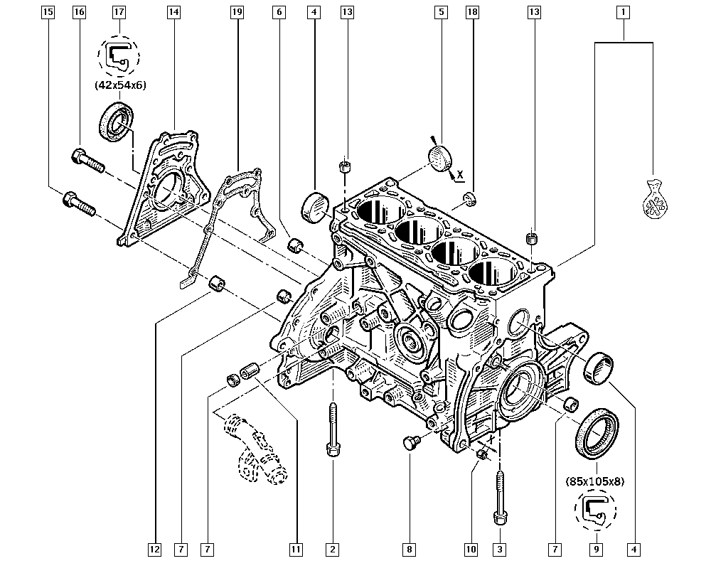 RENAULT 12 27 974 03R - Anello di tenuta, vite di scarico olio www.autoricambit.com