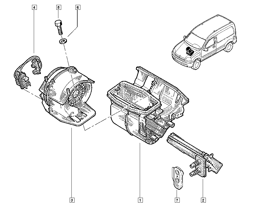 RENAULT 77 01 205 538 - Scambiatore calore, Riscaldamento abitacolo www.autoricambit.com