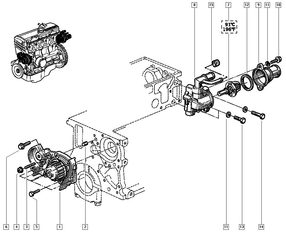 RENAULT 77 00 741 923 - Guarnizione, Termostato www.autoricambit.com