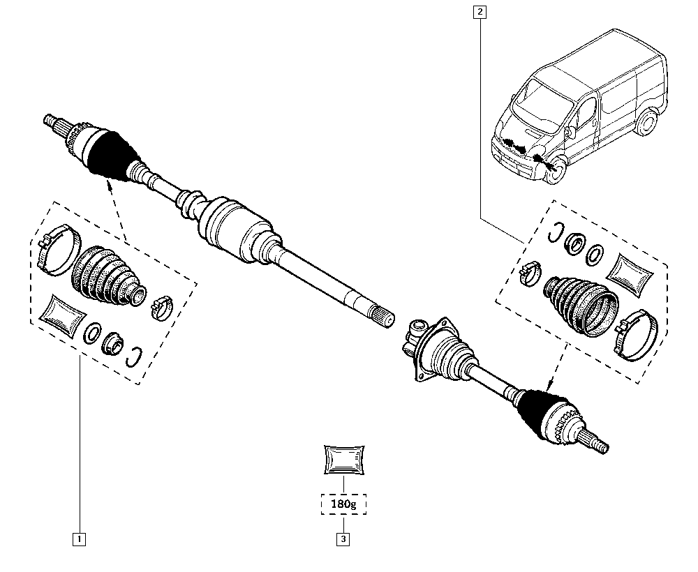 RENAULT 7701473176 - Cuffia, Semiasse www.autoricambit.com