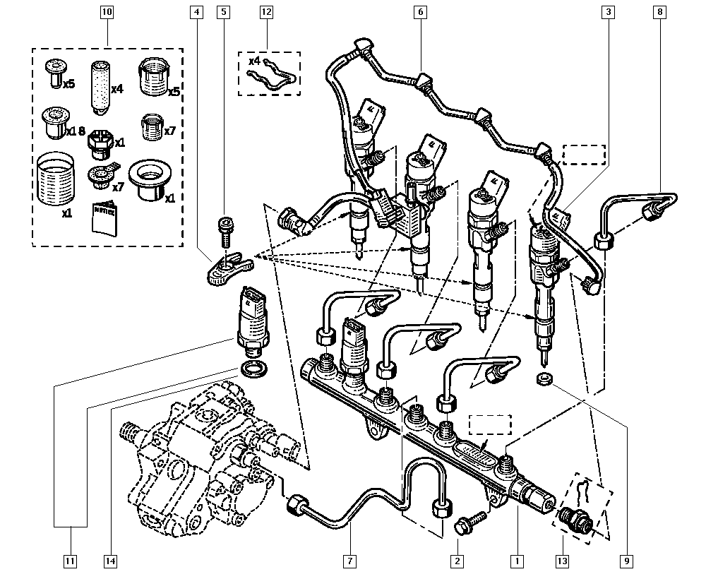 RENAULT 77 01 055 062 - Anello tenuta, Iniettore www.autoricambit.com