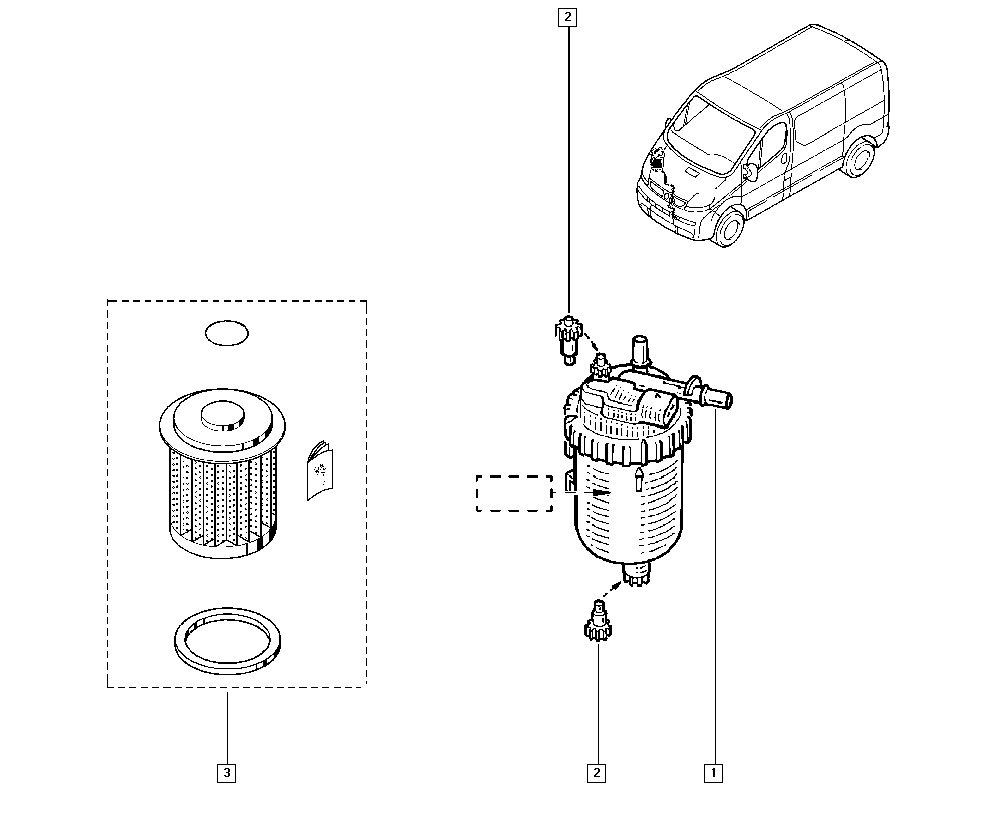 RENAULT 77 01 206 928 - Filtro carburante www.autoricambit.com