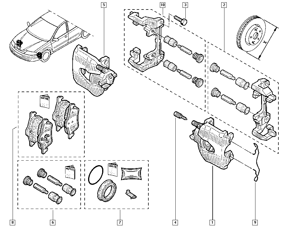 RENAULT 410607613R - Kit pastiglie freno, Freno a disco www.autoricambit.com