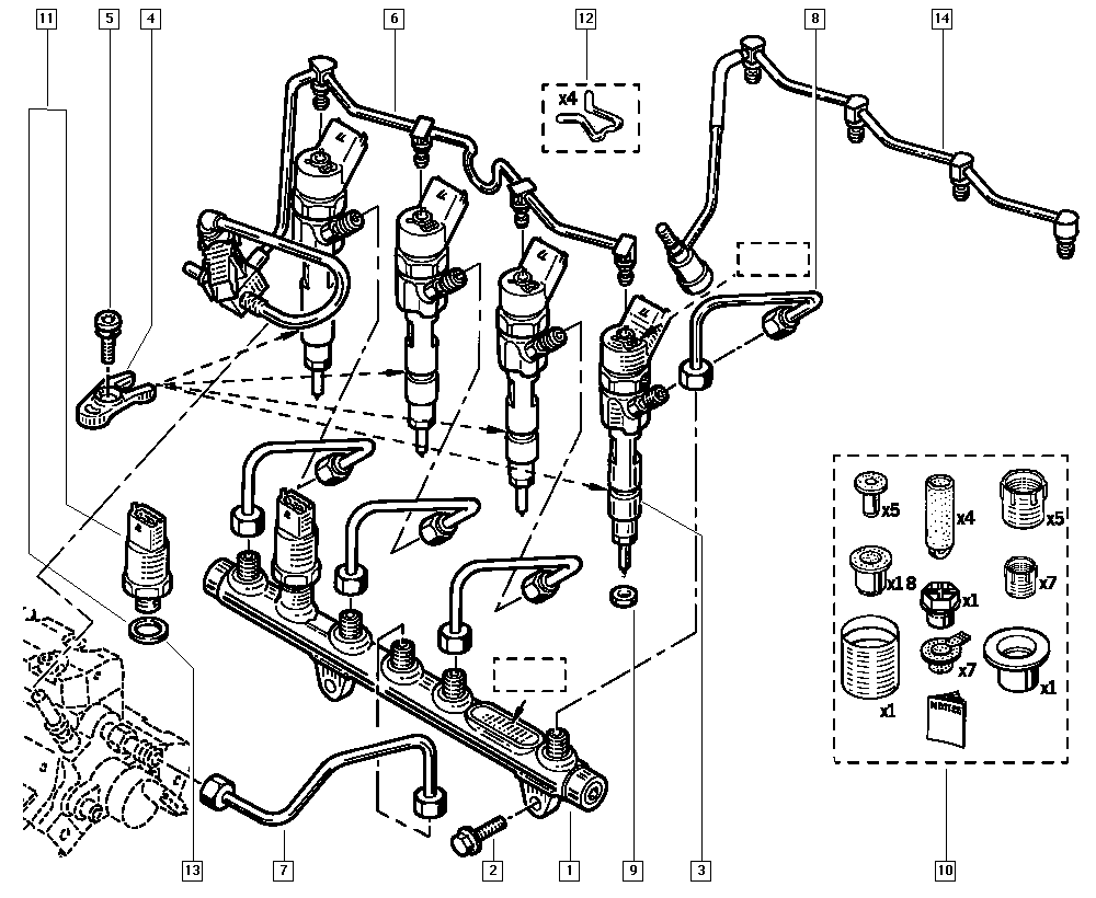 RENAULT 7701478058 - Sensore, Pressione carburante www.autoricambit.com