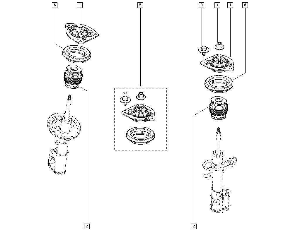RENAULT 543200002R - Supporto ammortizzatore a molla www.autoricambit.com