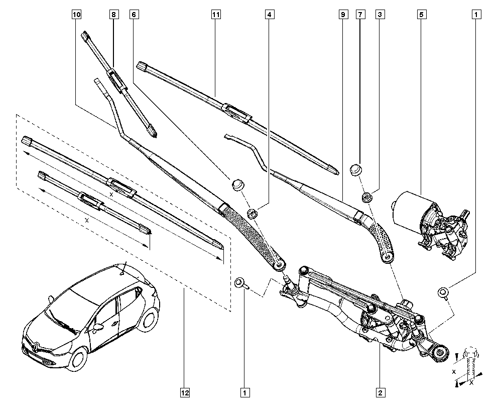 RENAULT 28 89 004 32R - Spazzola tergi www.autoricambit.com