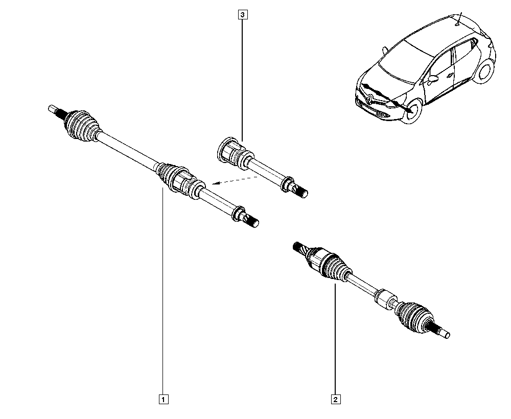 RENAULT 391017922R - Albero motore/Semiasse www.autoricambit.com