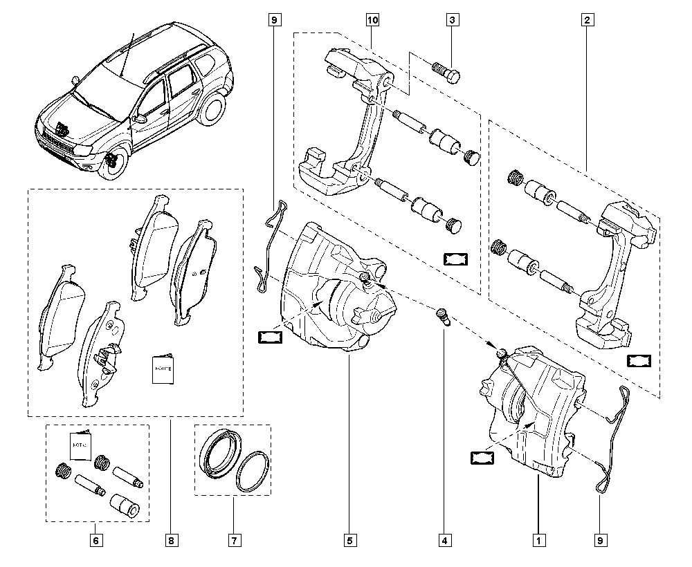 RENAULT 410607115R - Kit pastiglie freno, Freno a disco www.autoricambit.com