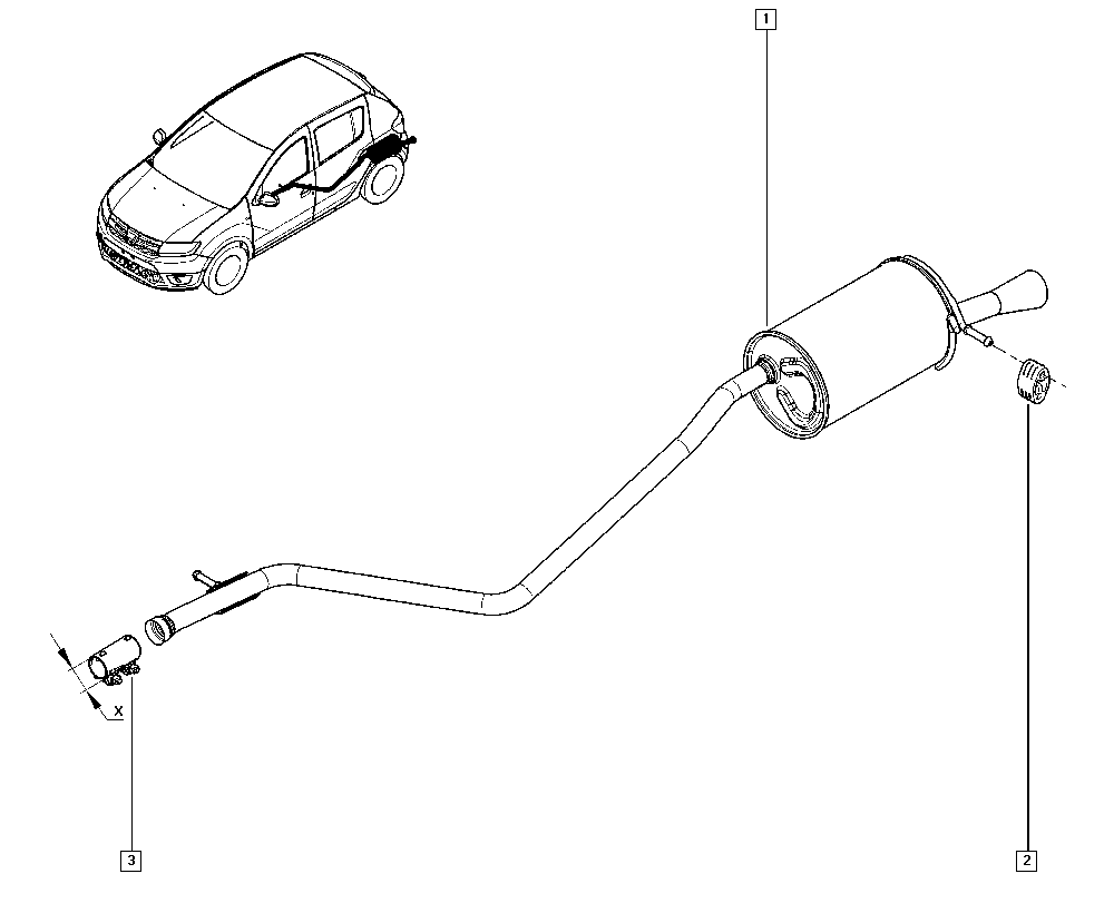 RENAULT 200104223R - LINE-EXHAUST, SPAR www.autoricambit.com