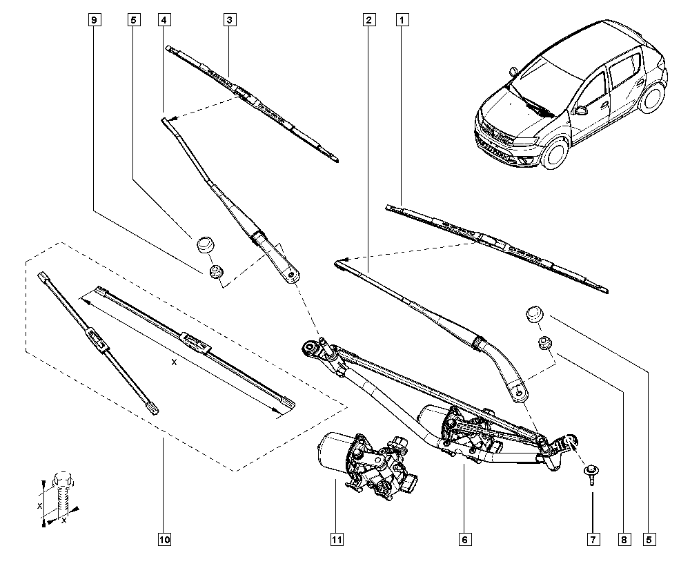 RENAULT 288817528R - Spazzola tergi www.autoricambit.com