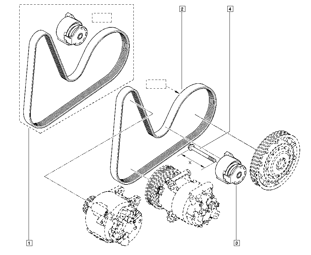 RENAULT 11 72 036 94R - Kit Cinghie Poly-V www.autoricambit.com