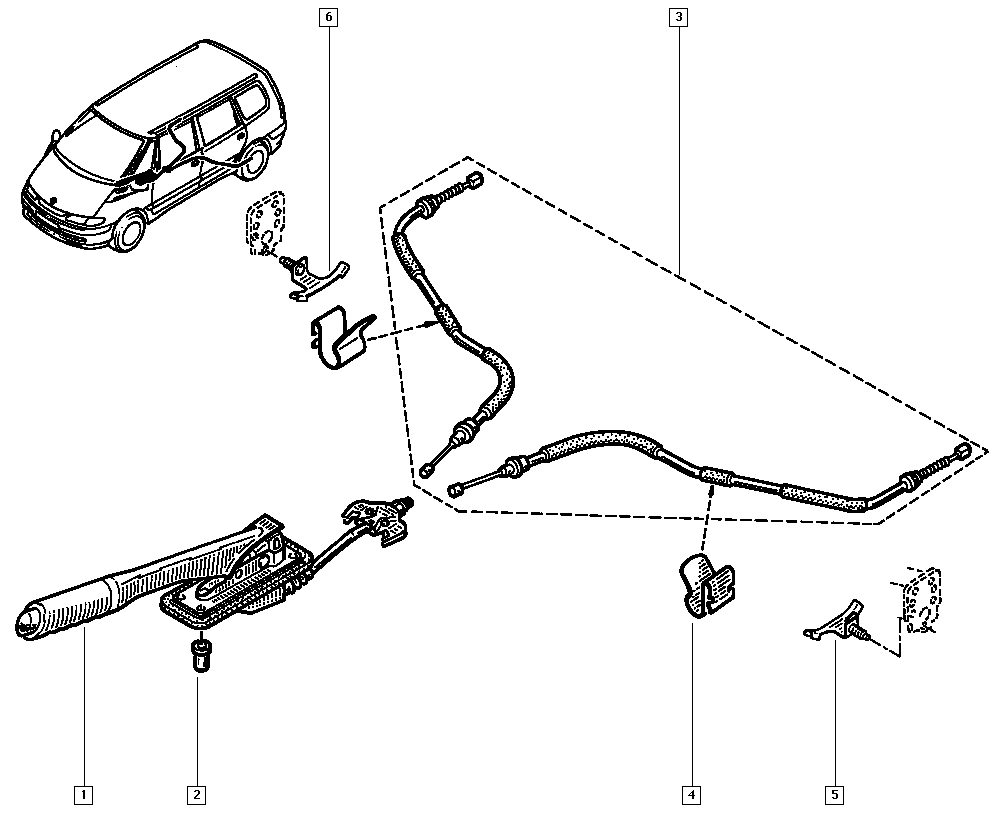 RENAULT 6025371373 - Cavo comando, Freno stazionamento www.autoricambit.com