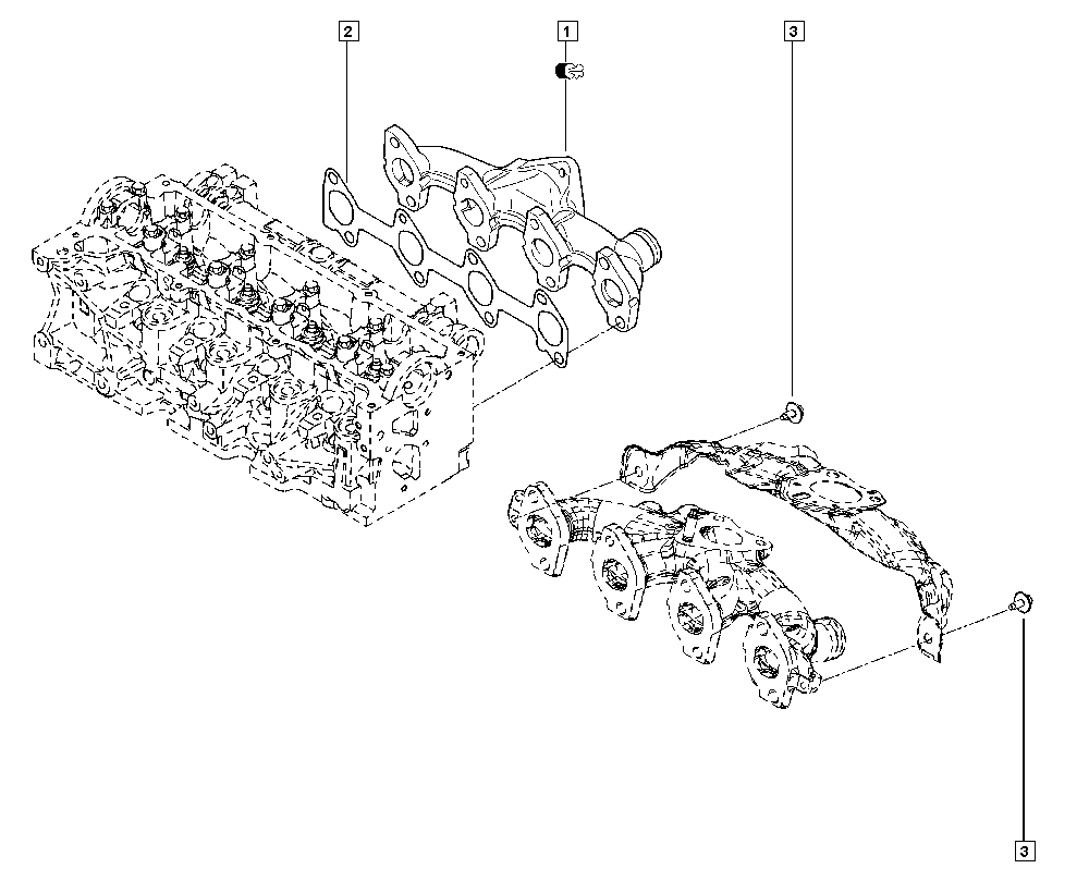 RENAULT 140361579R - Guarnizione, Collettore gas scarico www.autoricambit.com