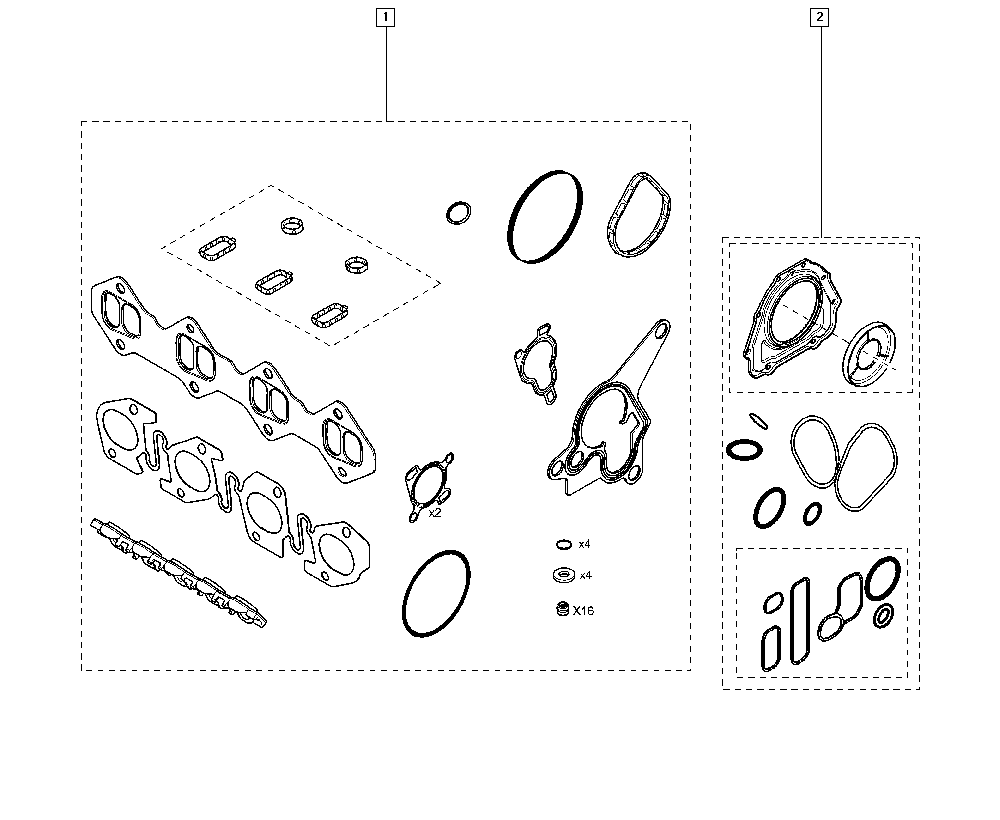 RENAULT 10 10 135 80R - Kit guarnizioni, Monoblocco www.autoricambit.com