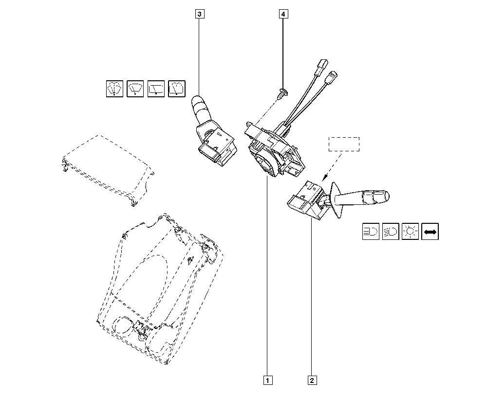 RENAULT 60 01 551 365 - Leva devio guida www.autoricambit.com