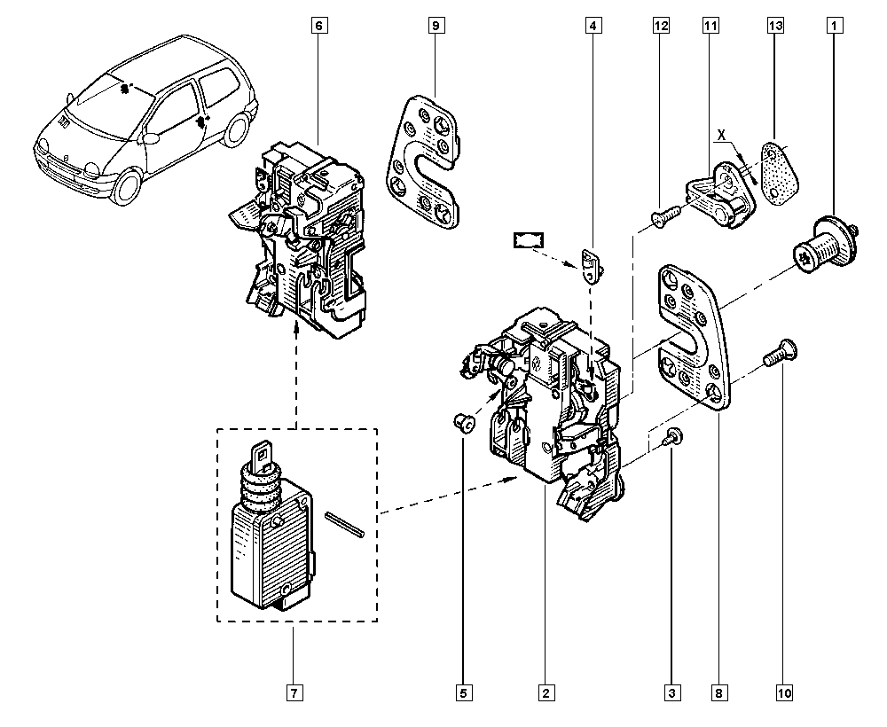 RENAULT 7700423922 - Serratura sport. www.autoricambit.com