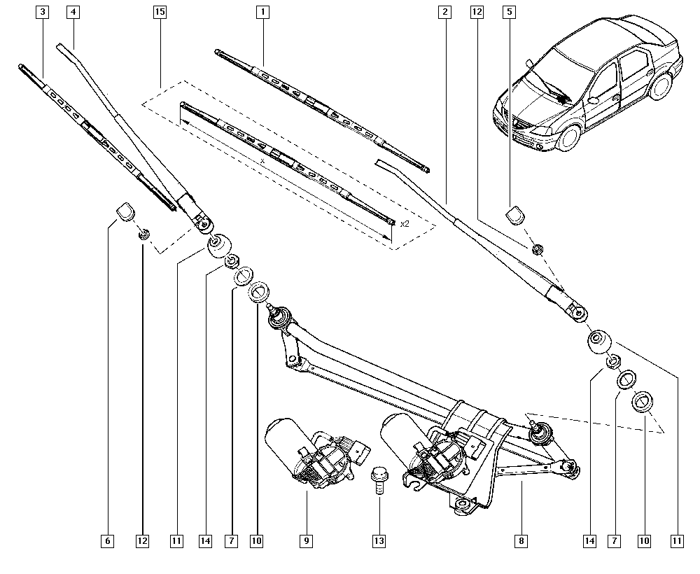 RENAULT 288907150R - Spazzola tergi www.autoricambit.com