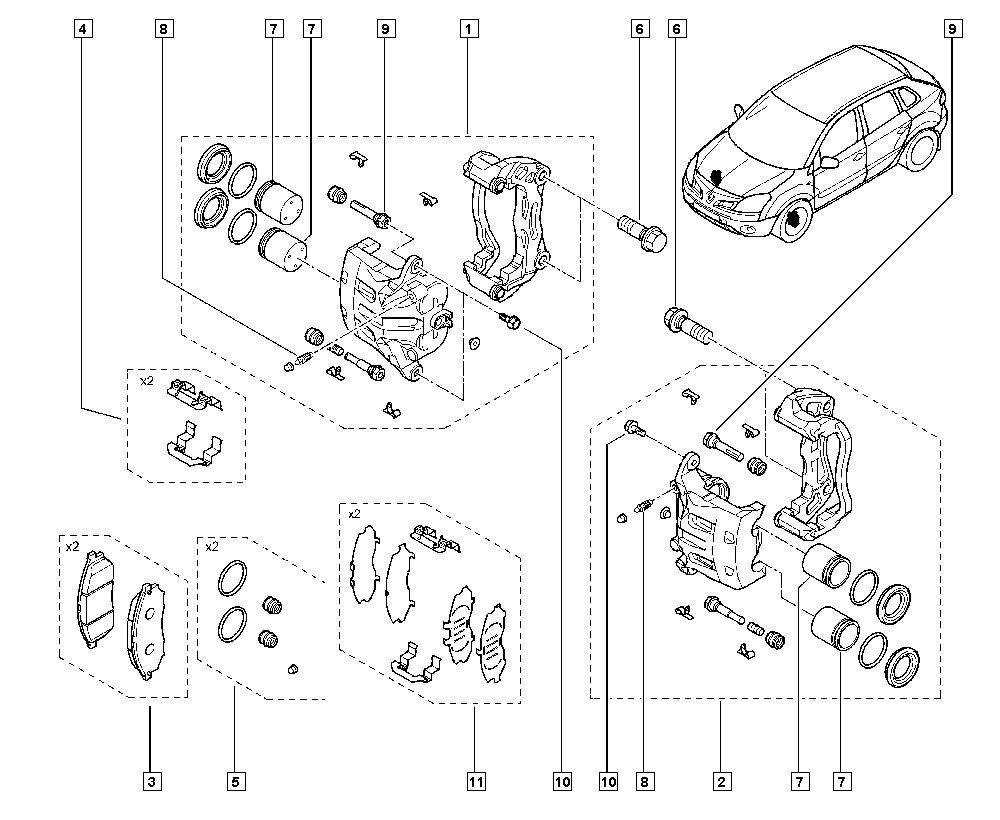 RENAULT 410603072R - Kit pastiglie freno, Freno a disco www.autoricambit.com