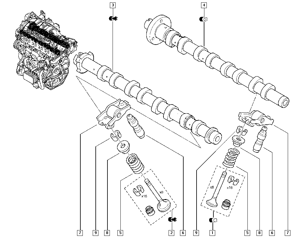 RENAULT 13 00 115 97R - CAMSHAFT-INT www.autoricambit.com