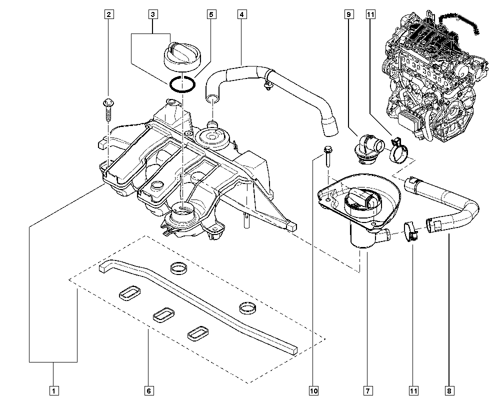 RENAULT 11 83 722 26R - Kit guarnizioni, Copritestata www.autoricambit.com