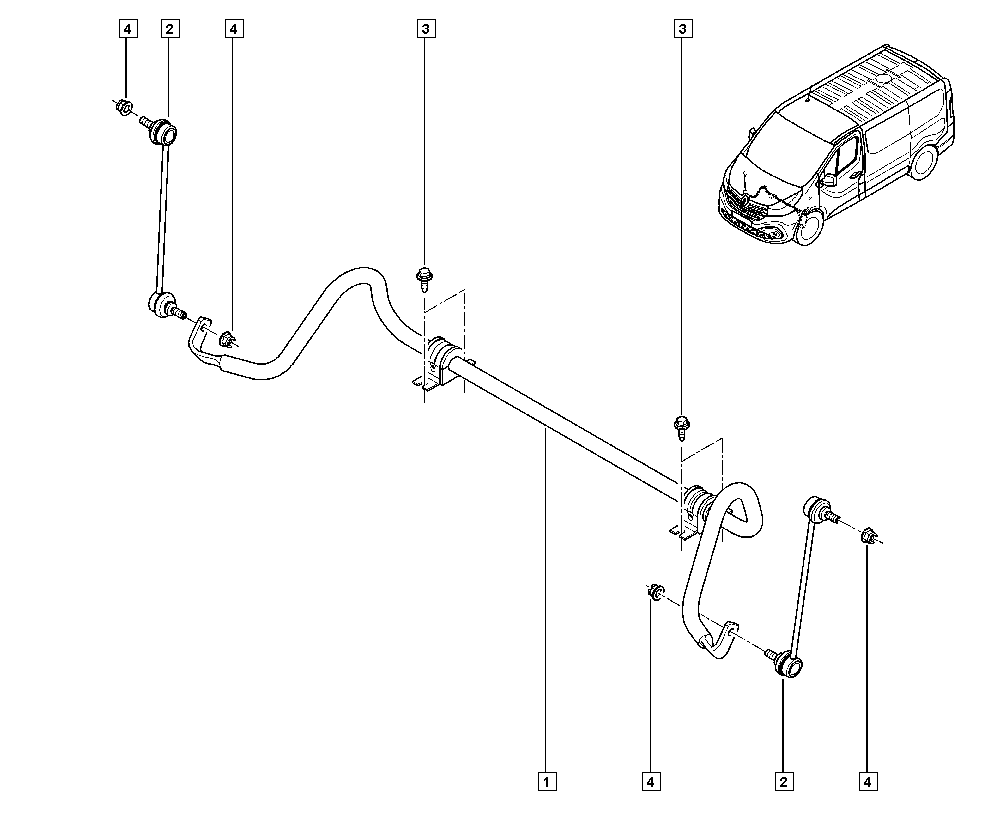 RENAULT 54 61 819 44R - Asta/Puntone, Stabilizzatore www.autoricambit.com