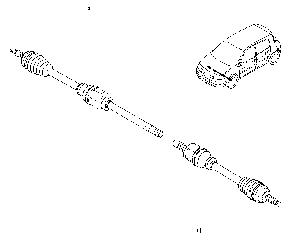 RENAULT 8200330413 - Albero motore/Semiasse www.autoricambit.com