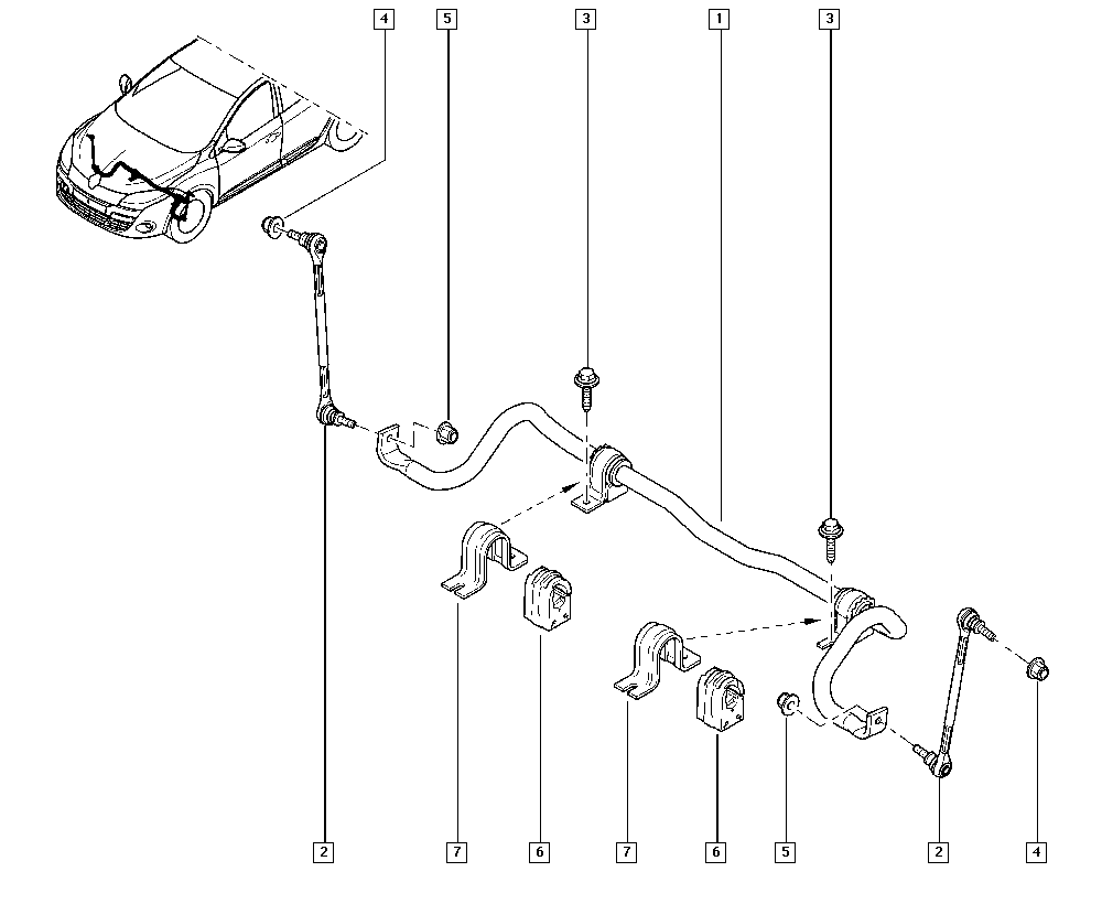 RENAULT 54 61 800 02R - Asta/Puntone, Stabilizzatore www.autoricambit.com