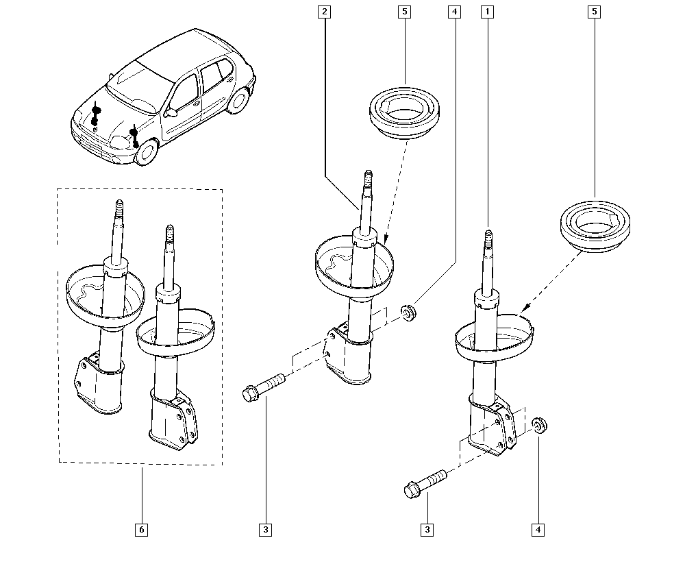 RENAULT 7701479313 - Ammortizzatore www.autoricambit.com