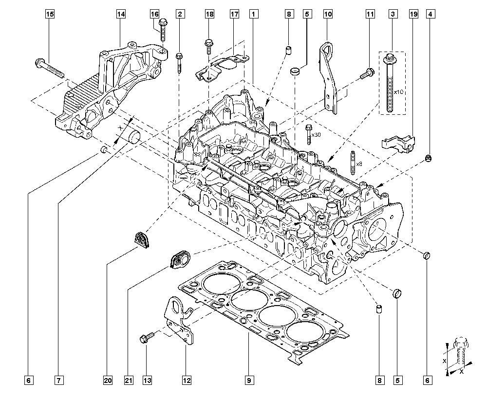 RENAULT 110415059R - Testata www.autoricambit.com