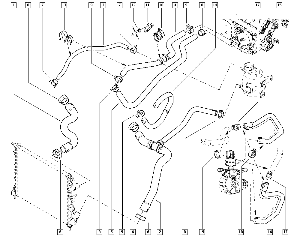 RENAULT 6001547050 - Flessibile radiatore www.autoricambit.com