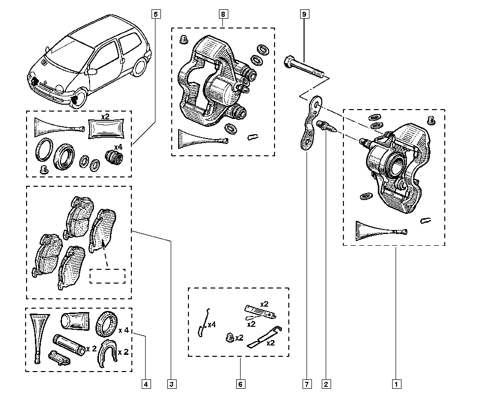 RENAULT 7701205277 - Kit pastiglie freno, Freno a disco www.autoricambit.com