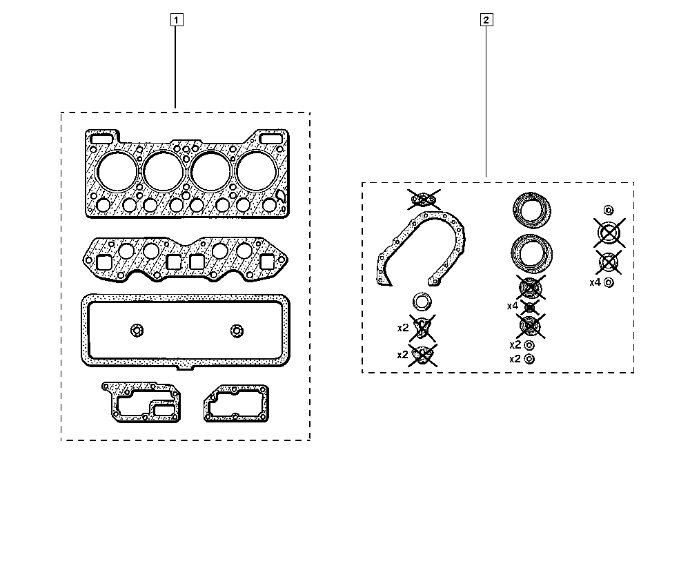 RENAULT 77 01 467 154 - Kit guarnizioni, Testata www.autoricambit.com