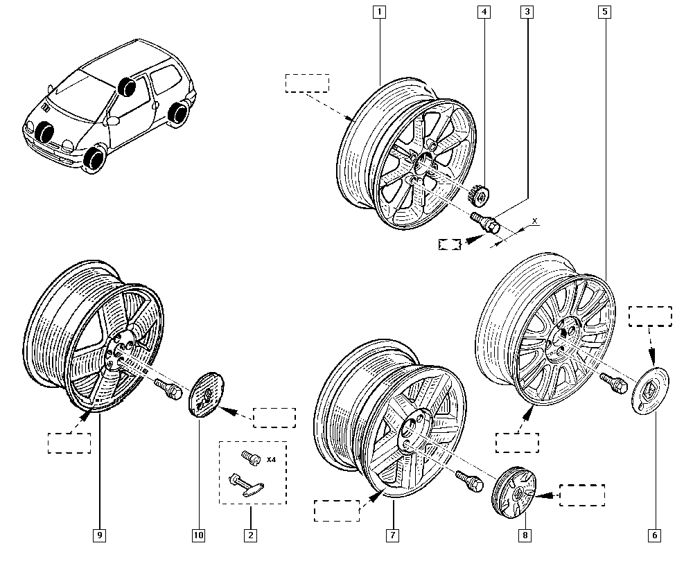 RENAULT 8200473319 - Bullone ruota www.autoricambit.com