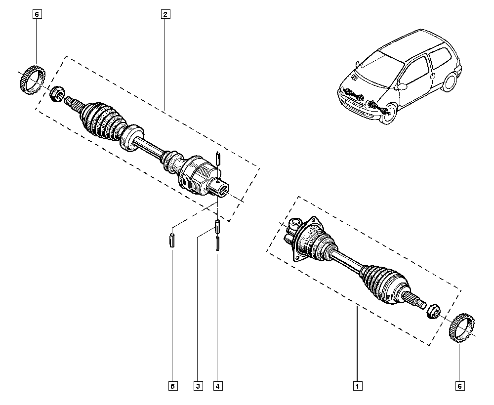 RENAULT 7701468548 - Albero motore/Semiasse www.autoricambit.com