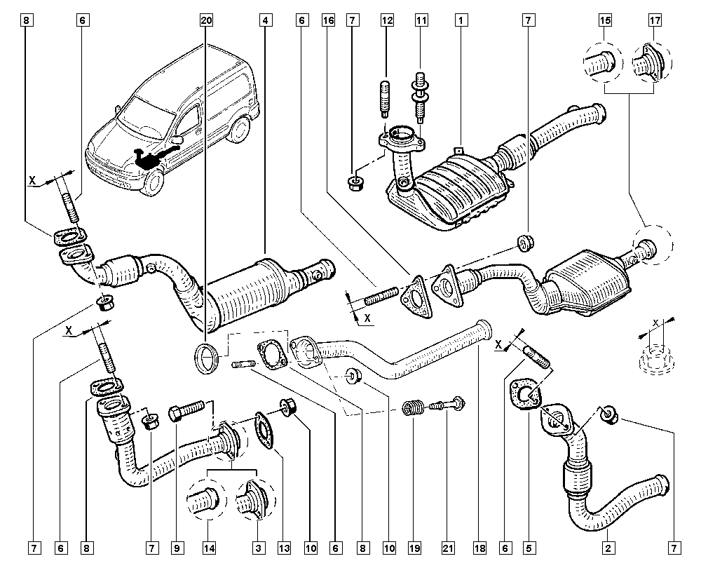 RENAULT 77 00 431 883 - Guarnizione, Tubo gas scarico www.autoricambit.com