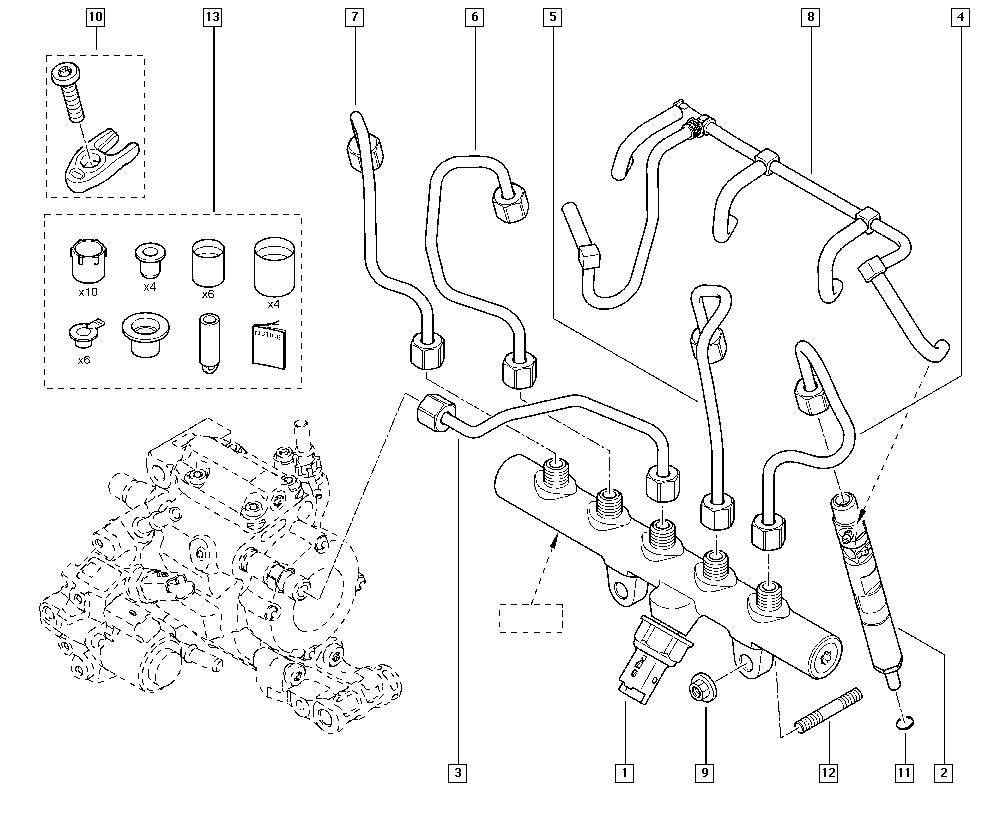 RENAULT 166711735R - Flessibile, Carburante perso www.autoricambit.com