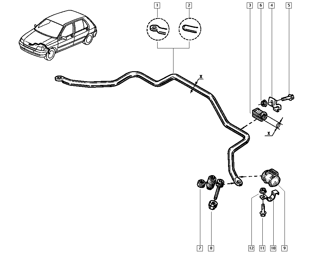 NISSAN 7700799404 - Asta/Puntone, Stabilizzatore www.autoricambit.com