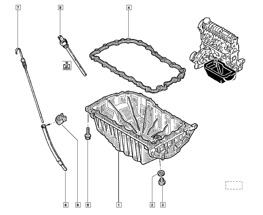 RENAULT 77 00 859 751 - Guarnizione, Coppa olio www.autoricambit.com