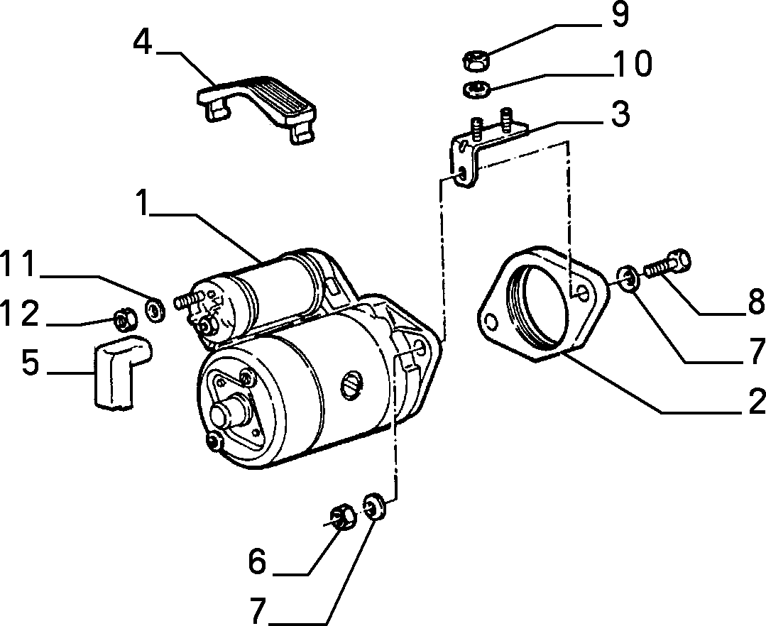 Alfa Romeo 605 629 74 - Motorino d'avviamento www.autoricambit.com